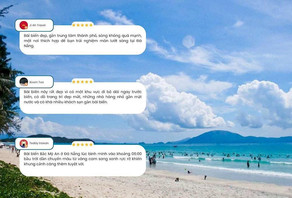 Đ&aacute;nh gi&aacute; của du kh&aacute;ch khi tới biển Bắc Mỹ An.